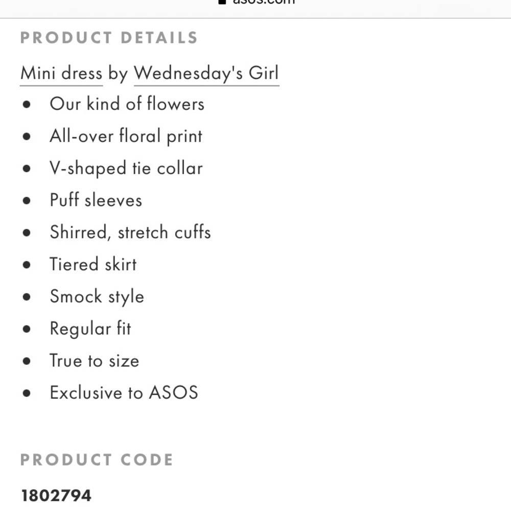ASOS Floral Mini Dress - Picture 5 of 6